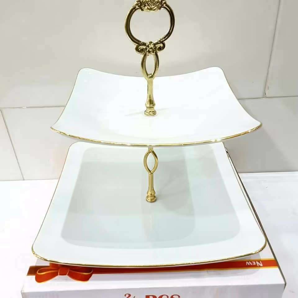 شیرینی خوری چینی دو طبقه 