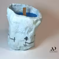 شمعدان دست ساز نقاشی شده طرح امید