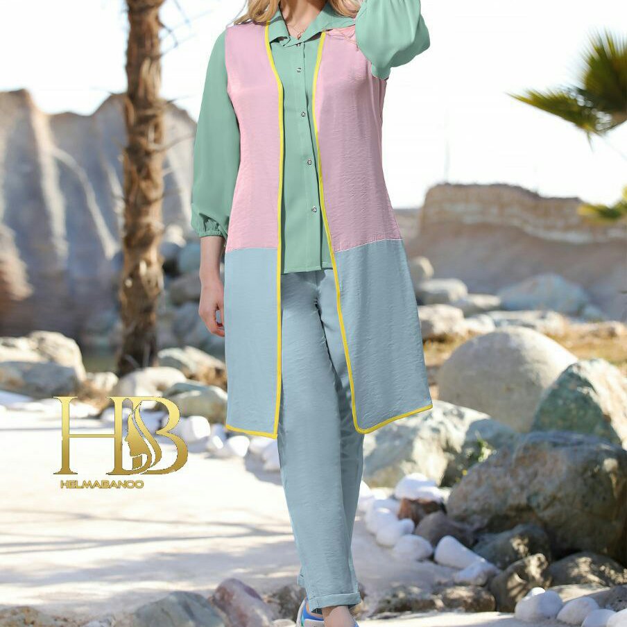 ست سارافون شومیز وشلوار😍