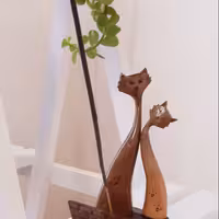 دکوری چوبی گربه جاعودی