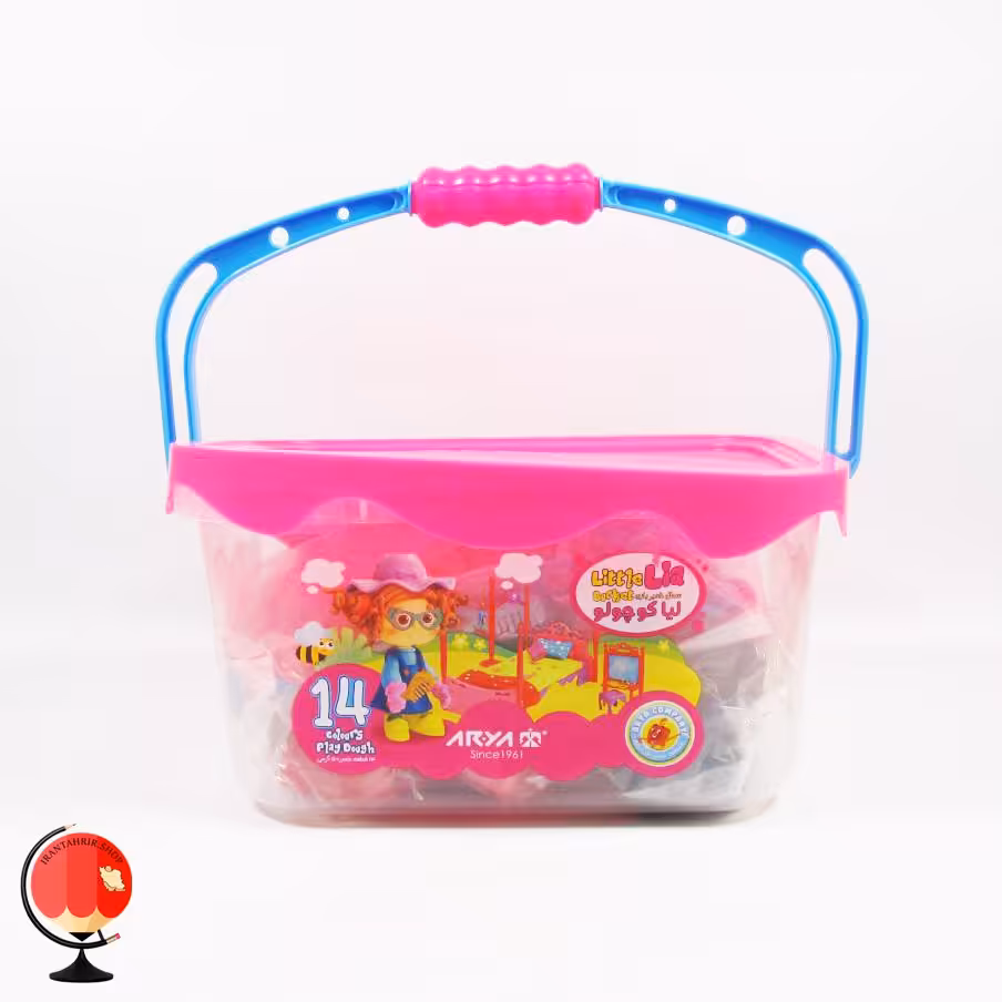 خمیر بازی 14 رنگ سطلی لیا کوچولو آریا