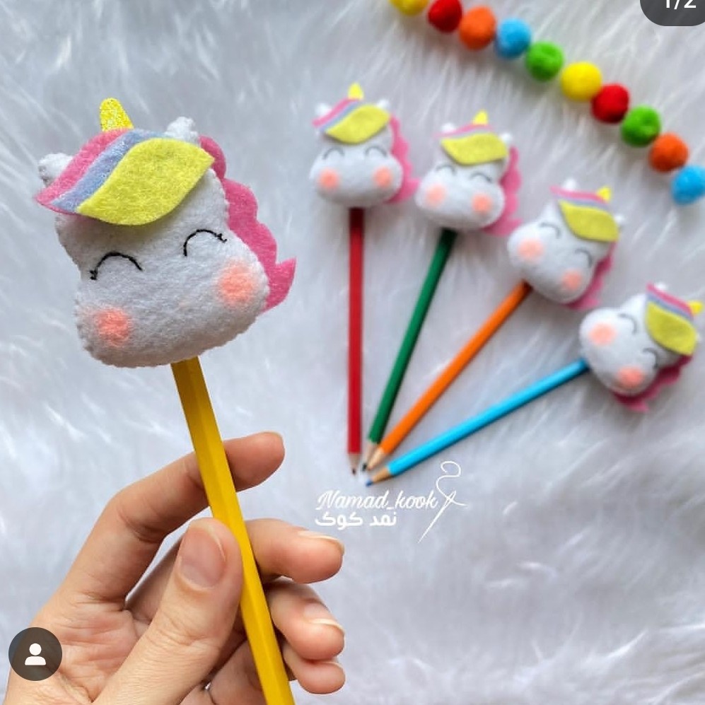 سرمدادی طرح عروسک یونیکرن 