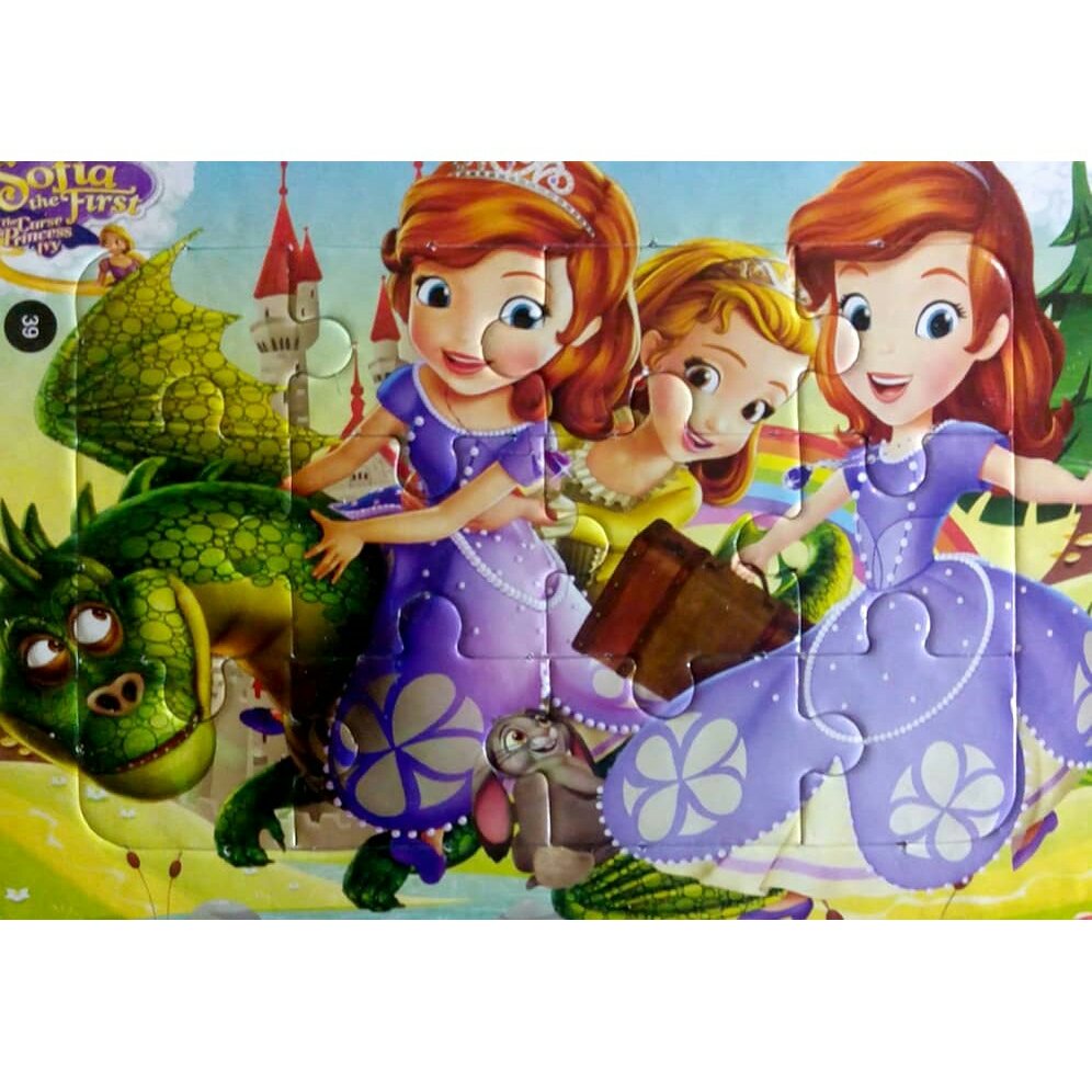 پازل پرنسس سوفیا - پازل فانتزی 12 تکه رقعی - شماره 39 - پشت وایت برد