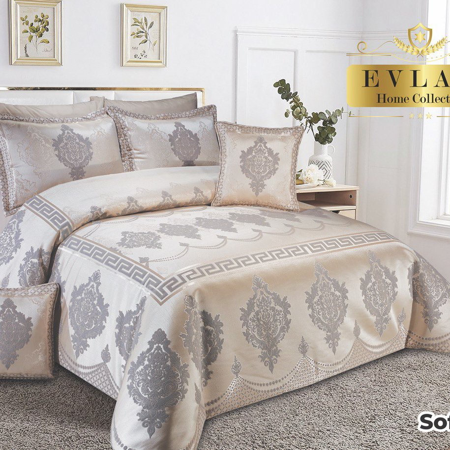 روتختی مخمل پنلی ترک دونفره درجه یک‌ 8 تیکه طرح سوفیا...