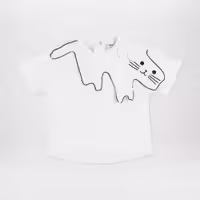 تیشرت یقه دوزی شده دخترانه مدل Hope سفید