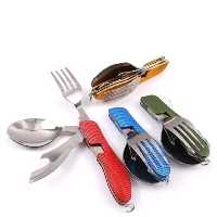 قاشق و چنگال مسافرتی تاشو 