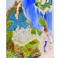 تابلو نگارگری بزرگ عاشقانه با قاب فروشگاه چهارباغ اصفهان 