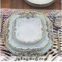 سرویس چینی پردیس طرح دانته فیروزه ای 30 پارچه کد 1003i