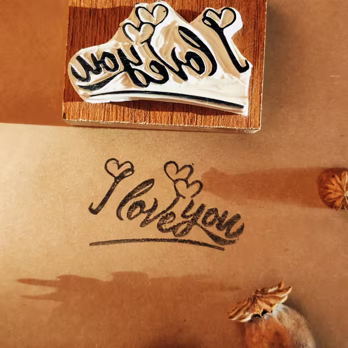 مهر دستساز l love you 