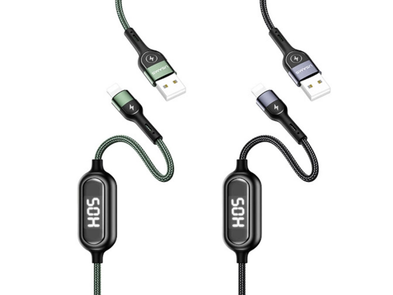 کابل لایتنینگ تایمردار یوسامز Usams S-SJ423 U48 Lightning Digital Display Timing Cable 1.2m
