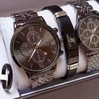  ست ساعت زنانه و مردانه، دستبند و حلقه استیل
ست سیتیزن زنانه همراه با مردانه