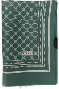 شال سبز زنانه Monogram tivil ̇pek 300088 بژ Vakko