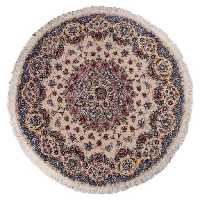 فرش دستبافت یک و نیم متری مدل دایره کد 140284