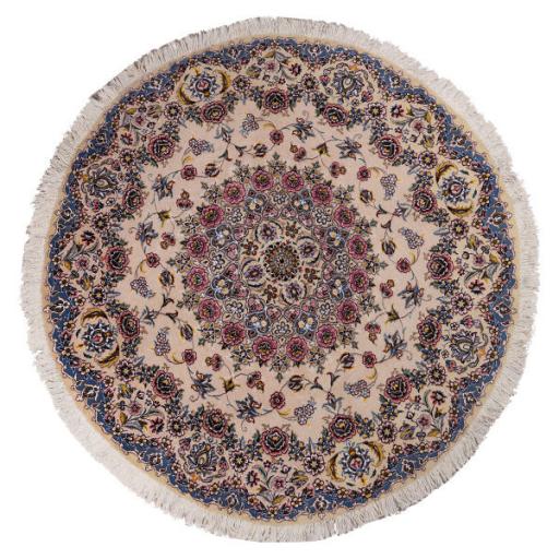 فرش دستبافت یک و نیم متری مدل دایره کد 140284