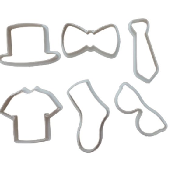 کاتر شیرینی پزی مدل ست پوشاک مردانه مجموعه 6 عددی

