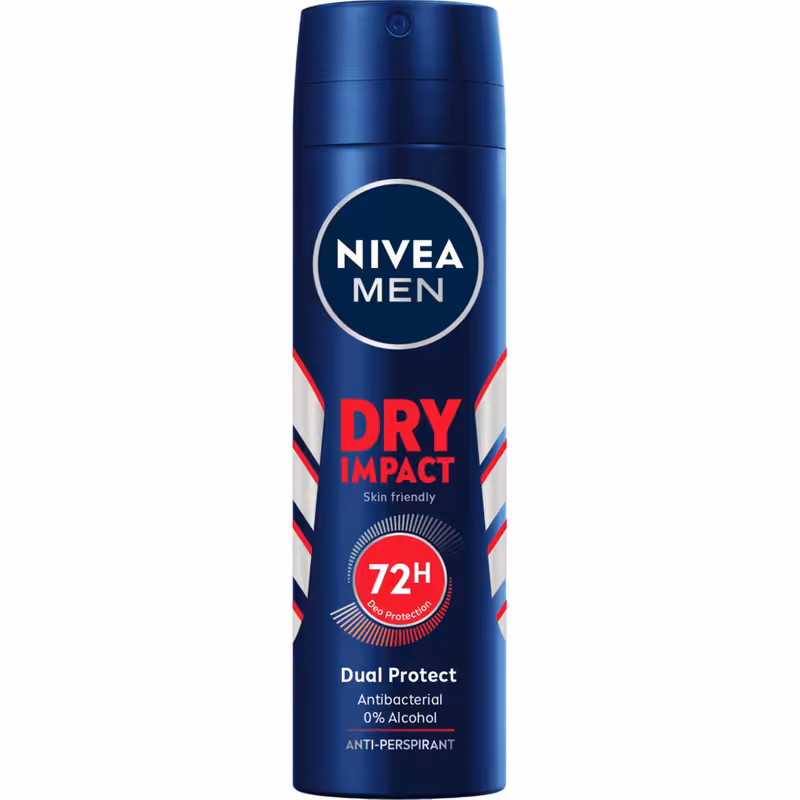 اسپری ضد تعریق مردانه نیوآ مدل DRY IMPACT 72h حجم 150 میلی لیتر