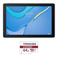 تبلت هوآوی مدل MatePad T10 ظرفیت 16 گیگابایت و رم 2 گیگابایت به&#x200C;همراه کارت حافظه microSDXC توشیبا مدل EXCERIA M302-EA ظرفیت 64 گیگابایت به همراه آداپتور SD