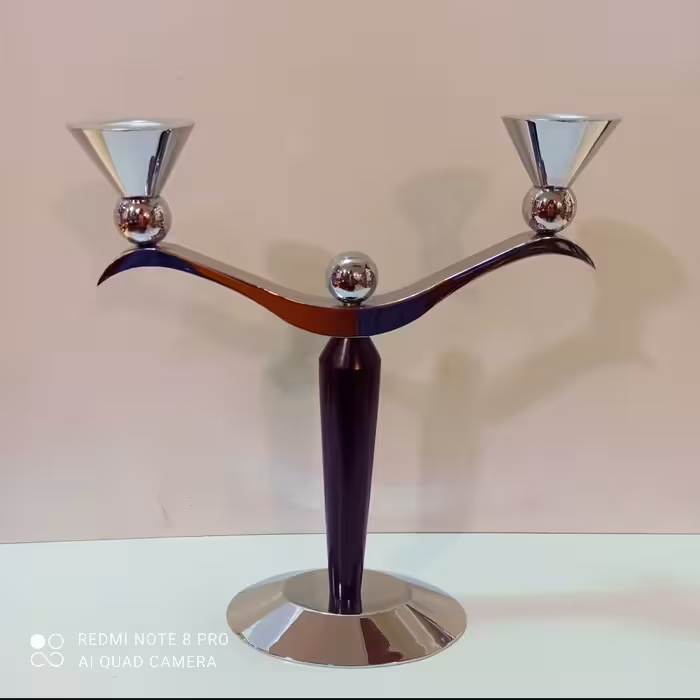 شمعدانی شمعدانی دوشعاه شمعدانی فلزی