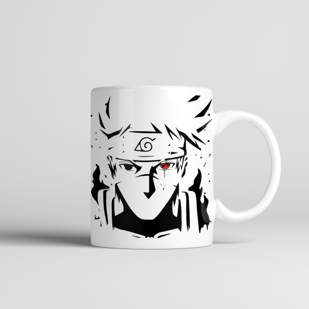 ماگ تمام سفید کاکاشی انیمه ناروتو 