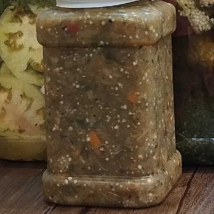 لیته بادمجان ذغالی با سبزی های محلی ومعطر450گرمی