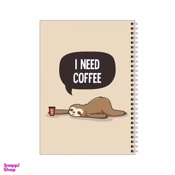 دفتر مشق 80 برگ بامبیلیپ طرح تنبل و قهوه کد 7605349