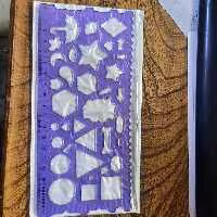 خط کش دوقلو ژله ای در رنگهای بنفش زرد نارنجی ابی و سفید 