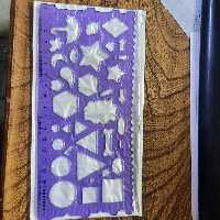 خط کش دوقلو ژله ای در رنگهای بنفش زرد نارنجی ابی و سفید 