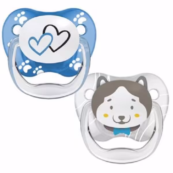 پستانک ارتودنسی 2 عددی دکتر براون Dr Brown’s مناسب 6 تا 18 ماه طرح قلب