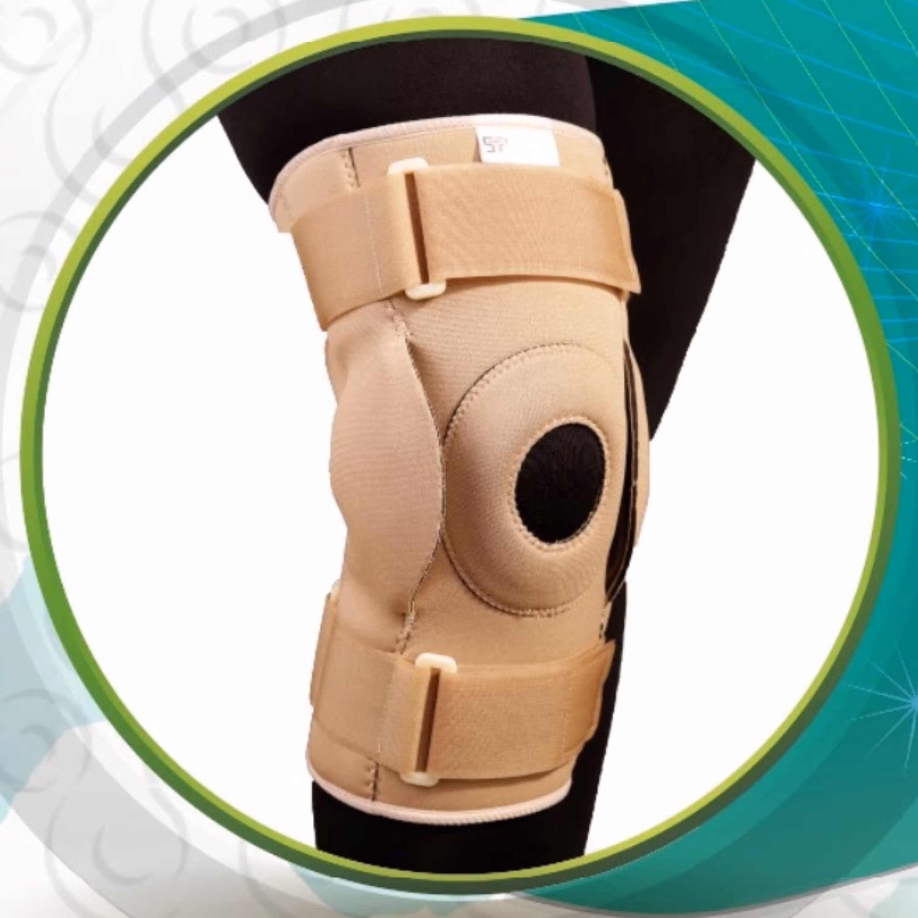 زانوبند مفصل دار قابل تنظیم نئوپرن سما طب پاکان کد 5017 سایز اسمال