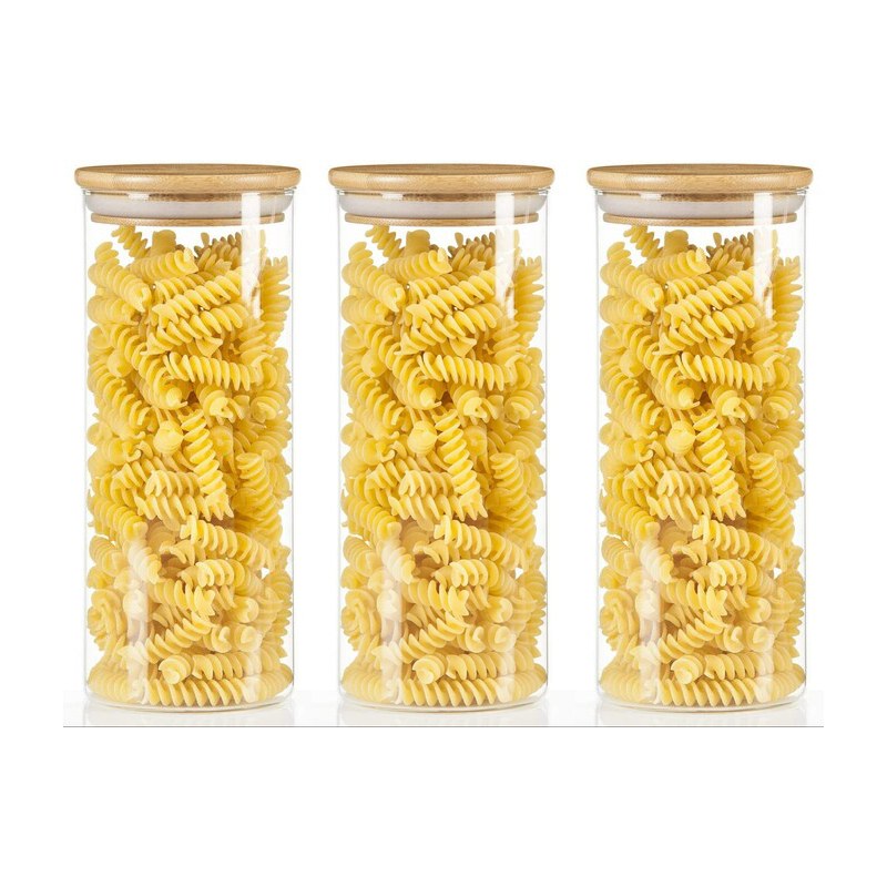 ست بانکه (جا حبوباتی)  3 عددی بامبو پیرکس مدل H26D9.5 کد GW90301085