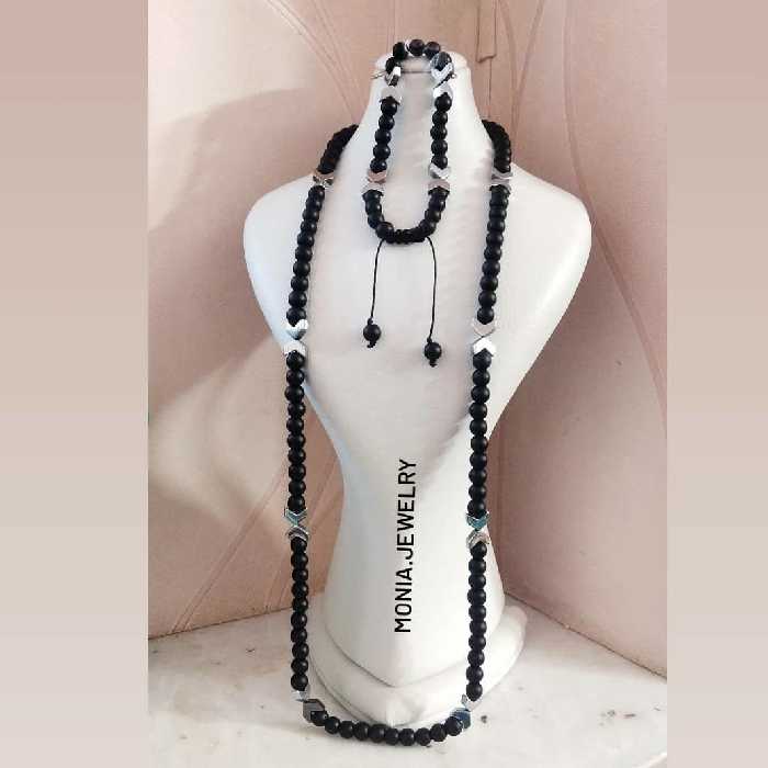 نیم ست مردانه حدید و اونیکس مات درجه یک