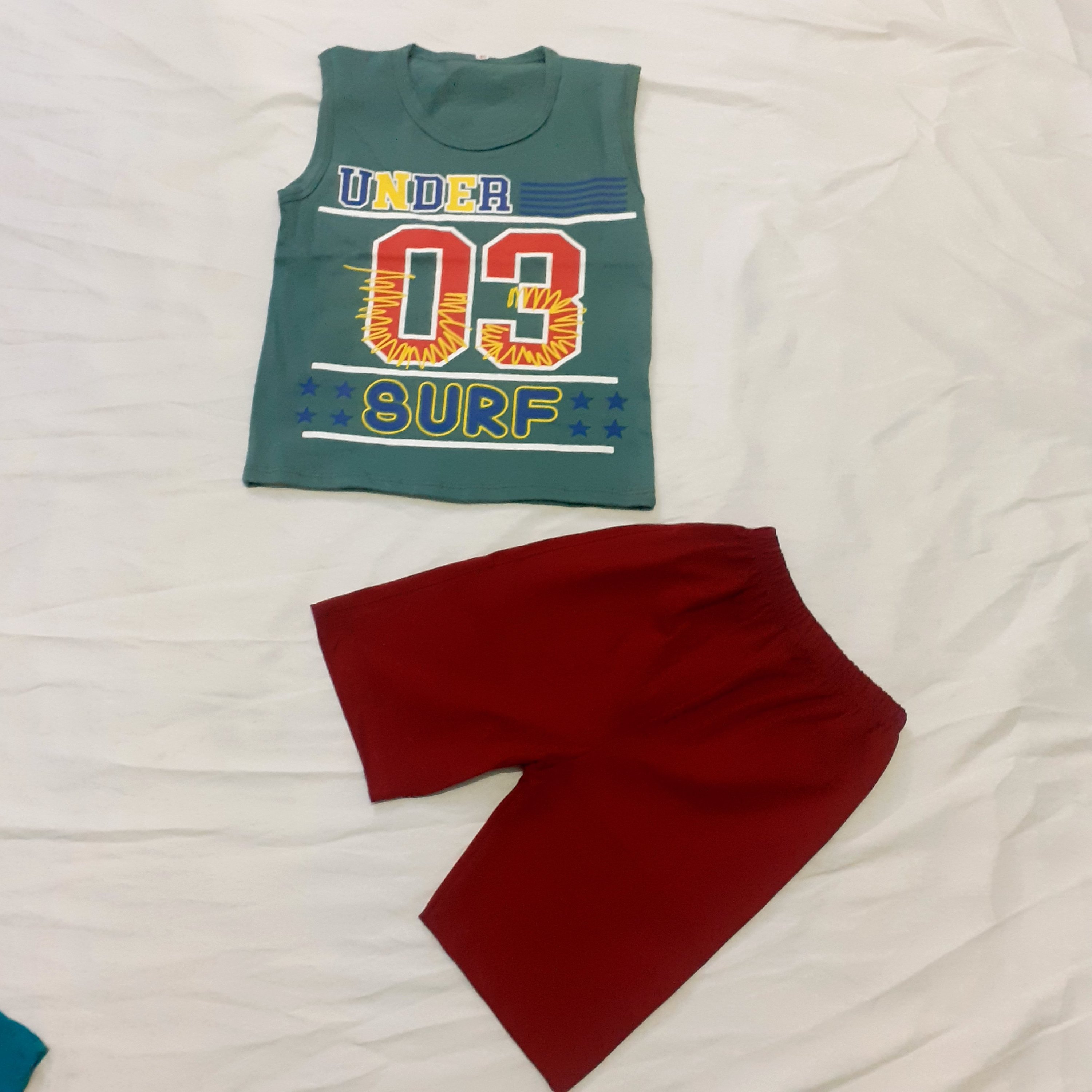 تاپ و شلوارک پسرانه  تاپ شورت پسرانه سایز45  سایز50  سایز55