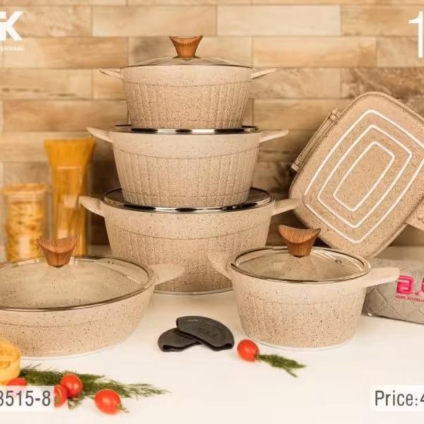 سرویس قابلمه گرانیتی 15 پارچه بی وی کی BVK