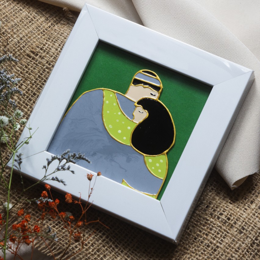 تابلو ویترای طرح آغوش قابل شستشو و سایز و رنگ اختیاری 