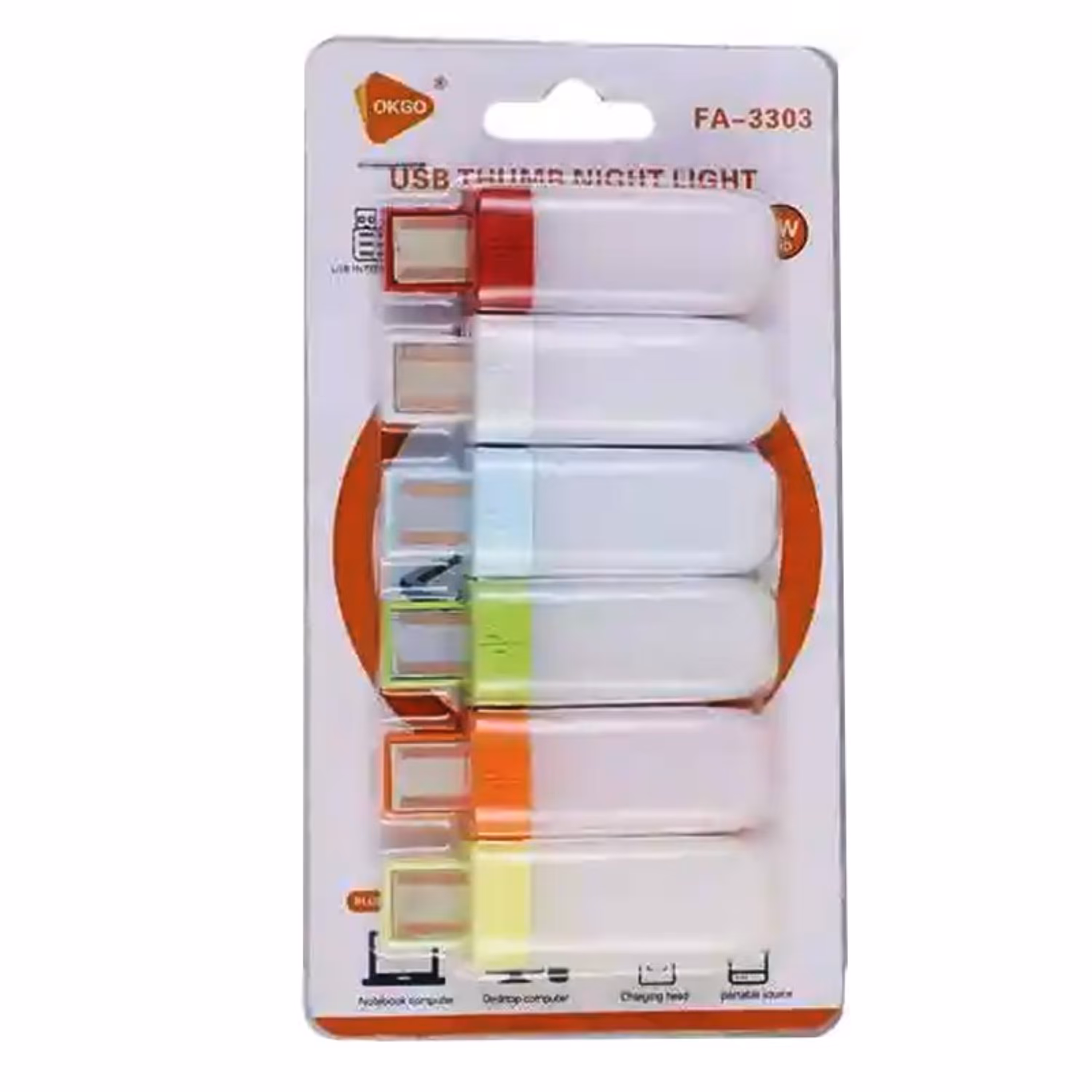 پک 6 عددی چراغ مطالعه USB مدل 3303