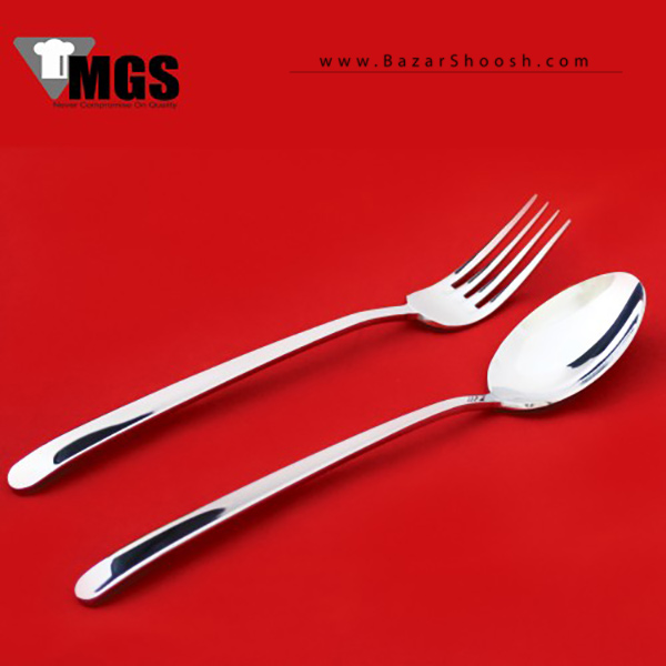 سرویس 138پارچه کامل قاشق و چنگال استیل MGS طرح دورتموند براق