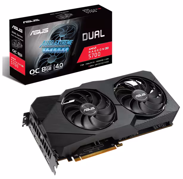 کارت گرافیک  ایسوس مدل DUAL-RX5700-O8G-EVO حافظه 8 گیگابایت