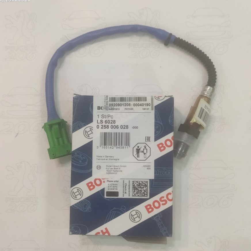 سنسور اکسیژن  پژو 206 و 207 و پیکان بوش اورجینال ساخت آلمان( توضیحات خوانده شود )