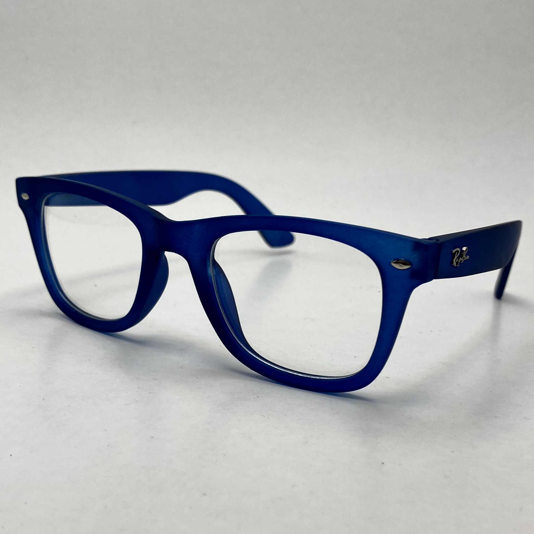 فریم عینک طبی مستطیلی آبی طرح ریبن 