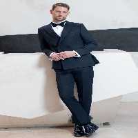 اسموکینگ مشکی مردانه داماد SLIM اورجینال Morven