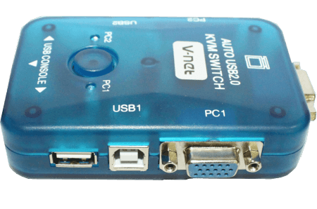 سوییچ KVM دو پورت وی نت مدل Auto USB با کابل