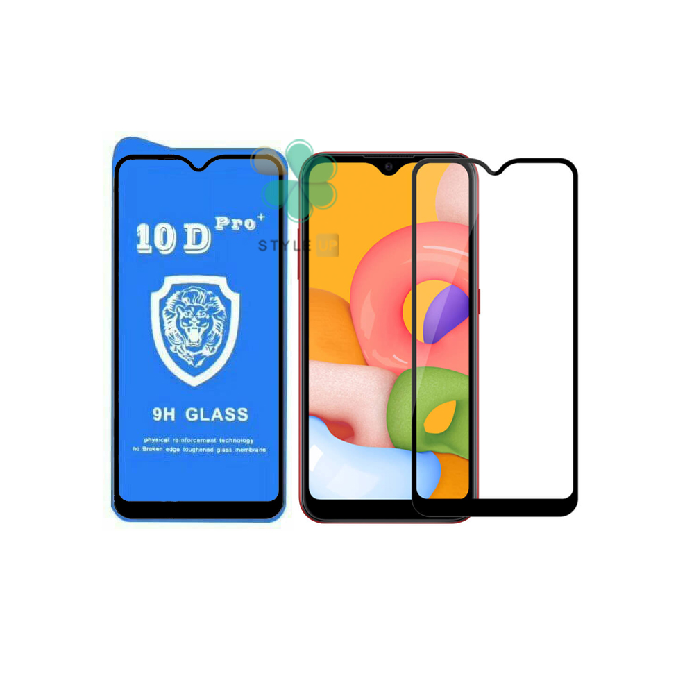 گلس تمام صفحه گوشی سامسونگ Samsung Galaxy A01 مدل 10D Pro