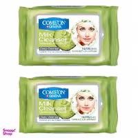 دستمال مرطوب کامان (Comeon) مدل Milk مجموعه 2 عددی