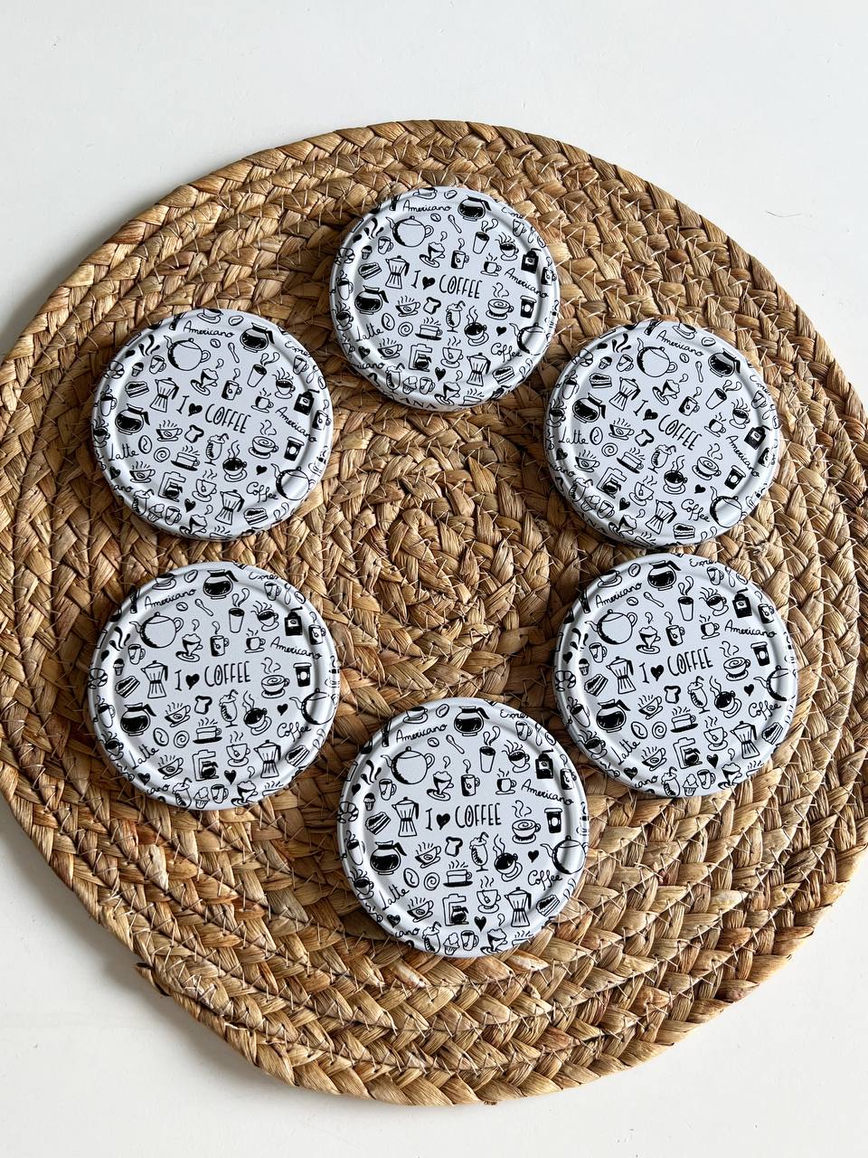 درب بانکه فلزی طرح I Love Coffee کد 15