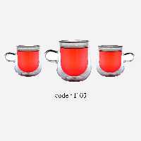 فنجان قهوه دوجداره جفتی پیرکس آرشیدا کد 03