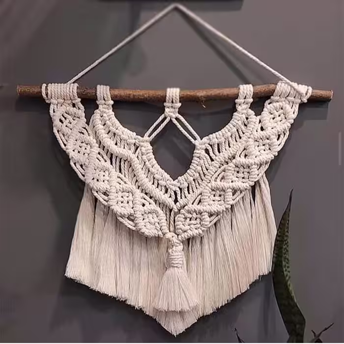 آویز بافتنی مکرومه بافتنی طرح لاراس کد moonia04