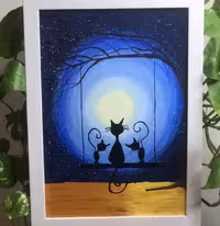 تابلو ویترای آسمان دایره ای سایز 20 در 30