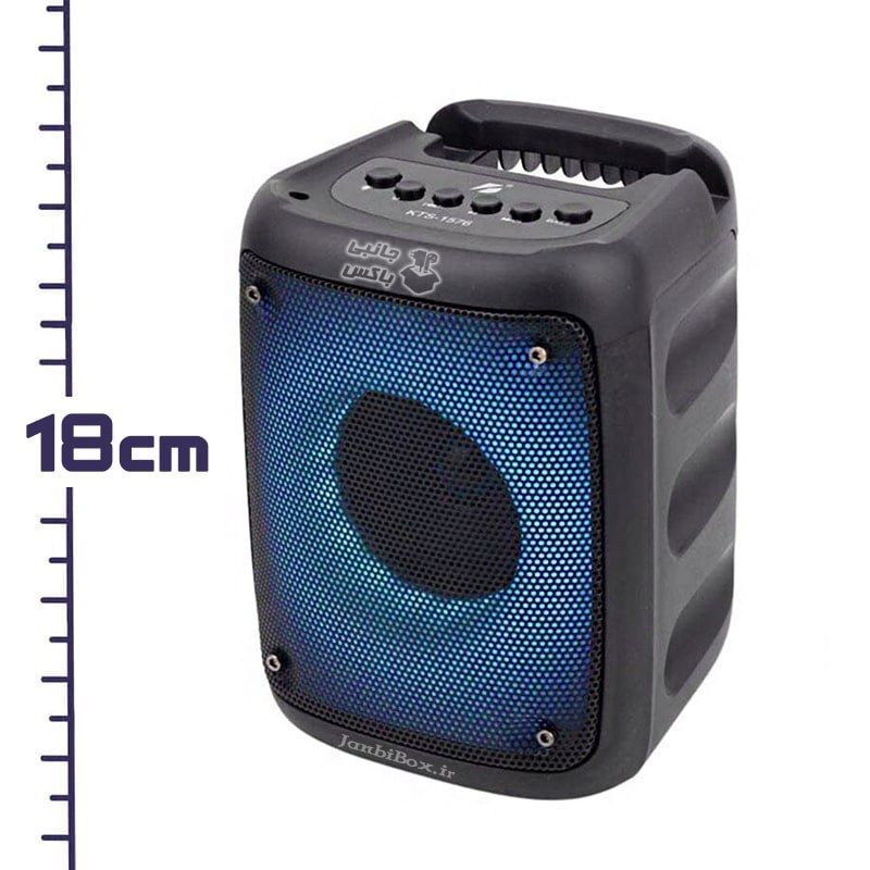 اسپیکر بلوتوثی KTS 1576 پخش کننده صدا قابل حمل همراه رقص نور آرجیبی جانبی باکس