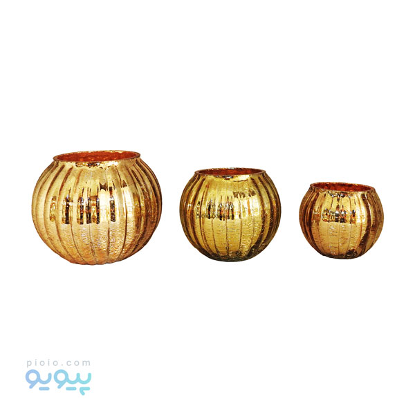 گلدان توپی خط دار