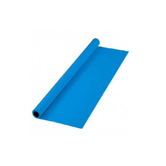 پرده آبی 3x5 لوله پلاستیکی (فون مخمل)